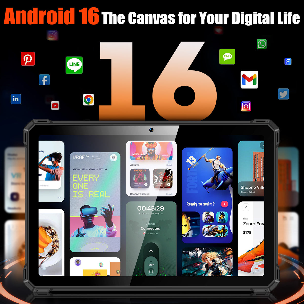 ORCATAB WT1 Pro 5G 32GB(6GB+26GB) Rugged Tablet